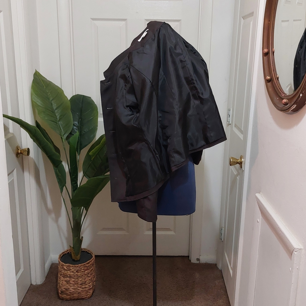 Kenneth Cole New York Chocolate Safari Blazer Size 6/8 - Picture 6 of 8